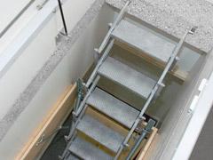 Gorter scissor stair extension for within the plenum space