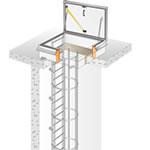 met vaste verticale ladder