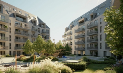 Apartment building in Düsseldorf with an Gorter roof hatch