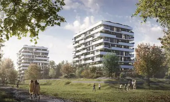 Nieuw wooncomplex met Gorter dakluiken