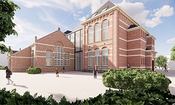 Brandwerende schaartrap in de Vondelschool
