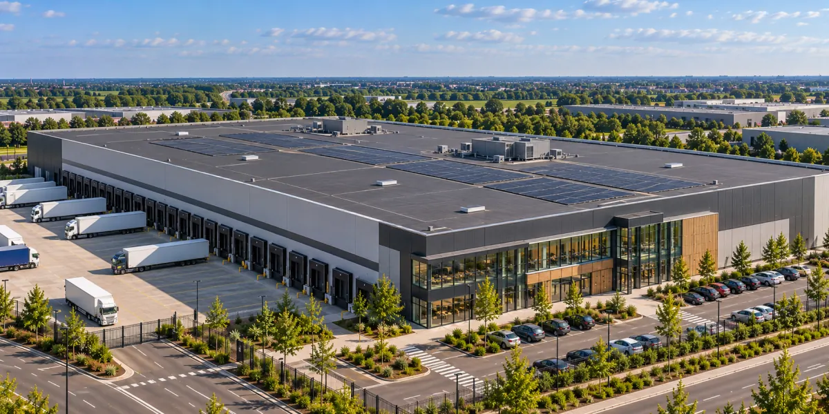 Distributiecentrum met dakluiken van Gorter