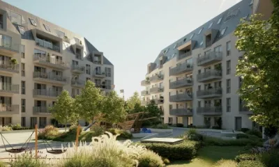 Apartment building in Düsseldorf with an Gorter roof hatch 