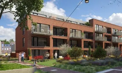 Appartementencomplex met 5 Gorter dakluiken 