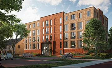 Ook RHT-dakluik op dit appartementencomplex