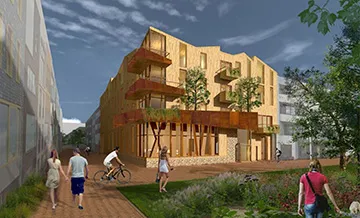 Beglaasd dakluik voor nieuwbouw IJburg