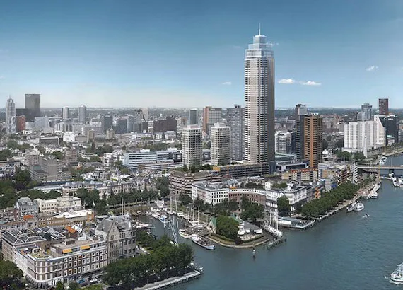 Zalmhaventoren Rotterdam voorzien van Gorter dakluik