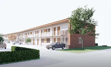 RHT-dakluik op appartementencomplex Odijk
