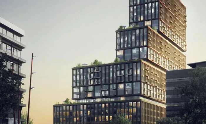 RHT op Galaxy Tower boven het Jaarbeurshotel