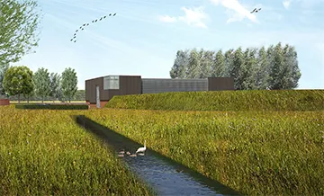 Dakluik op zuiveringsinstallatie